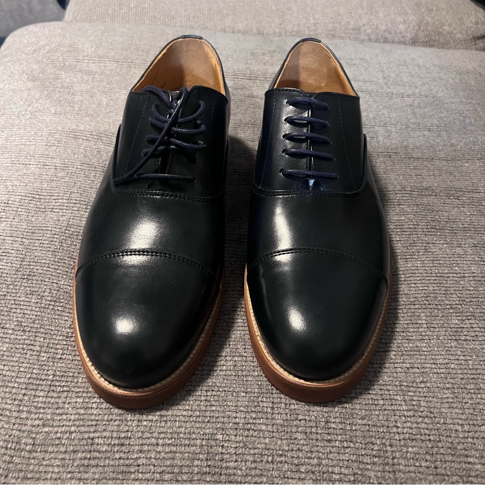 CHARLES TYRWHITT NAVY HORNICK OXFORD TOE CAP SHOE SIZE 9.5